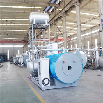 Vandret gasfyret termisk oliekedel